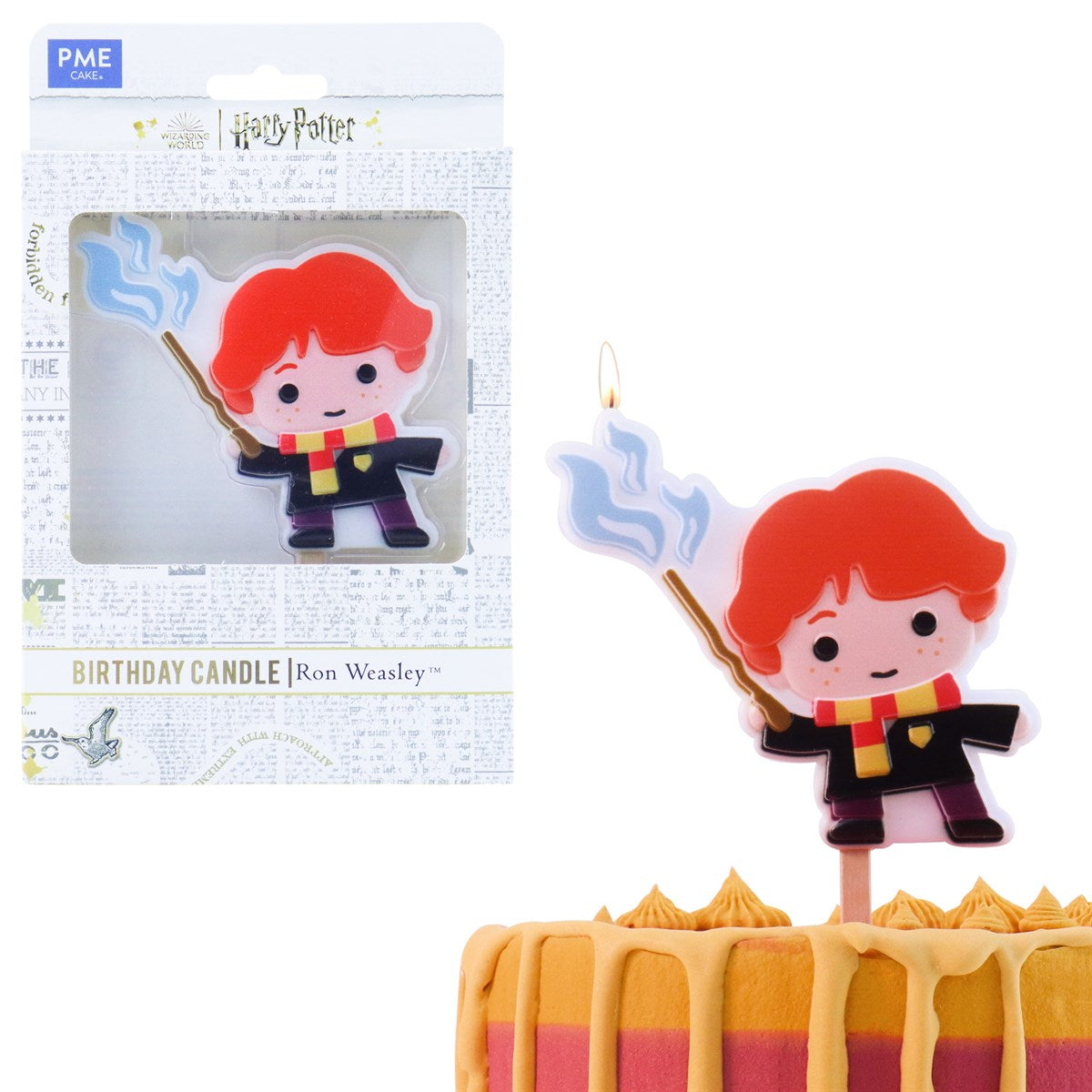 PME Geburtstagskerzen Harry Potter Ron Weasley – mehrfarbig – 9,5 × 9,0 cm – 1 Stk