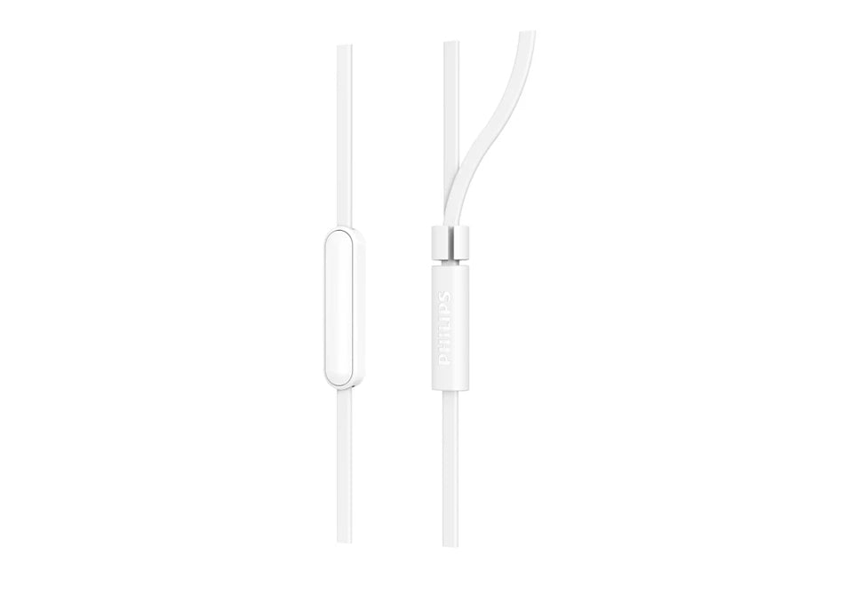 Philips TAE1105WT/00 In-Ear Kopfhörer – Stereo, Kabelgebunden, 3,5 mm Klinke, Weiss