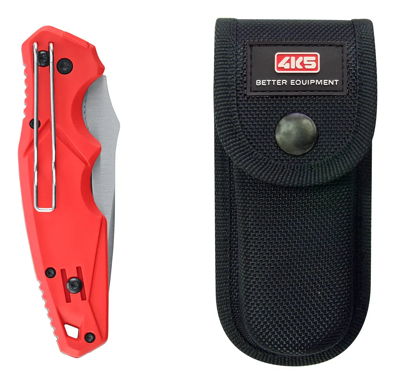 Laserliner TK 104 – Einziehbarer Abbrechmesser mit Sperre, Rot, inkl. 5 Klingen