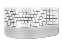 Logitech Central-419 – Tastatur, kabellos (Bluetooth/2,4 GHz), CH-Layout (DE-CH), ergonomisch, Weiss
