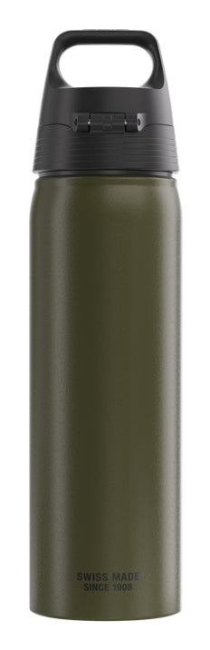 SIGG WBM One Trinkflasche 750 ml – Aluminium, Schraubdeckel, Grün