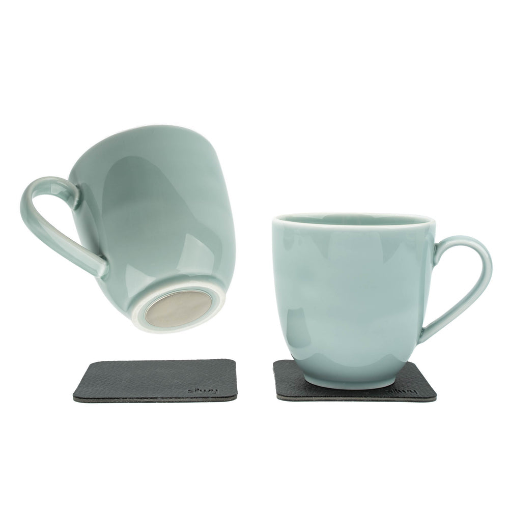 Silwy Tasse – Porzellan, hellblau, 2-teilig