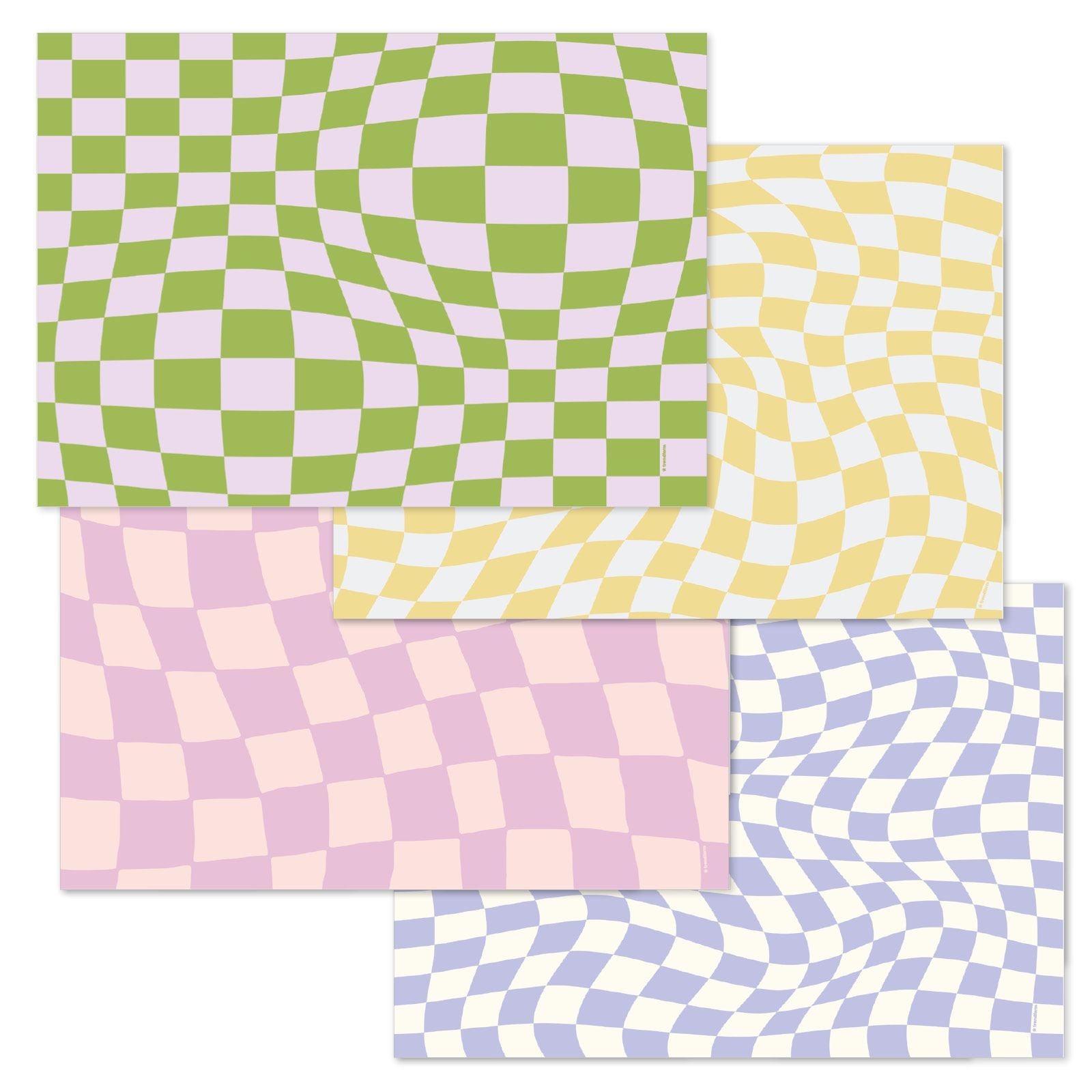 Trendform Tischset – 29,7×42 cm, 6er-Pack, Papier, Mehrfarbig, Funky, FSC