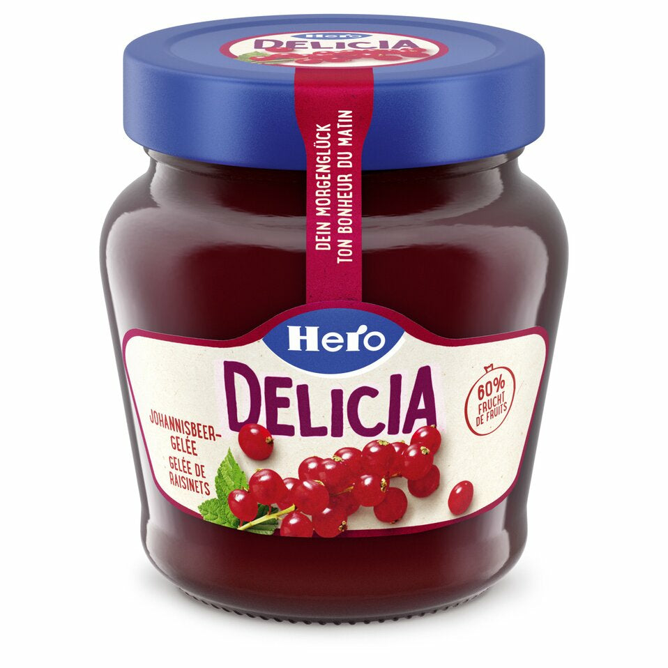 Hero Roter Johannisbeergelée Extra – Glutenfrei, Laktosefrei – 290 g