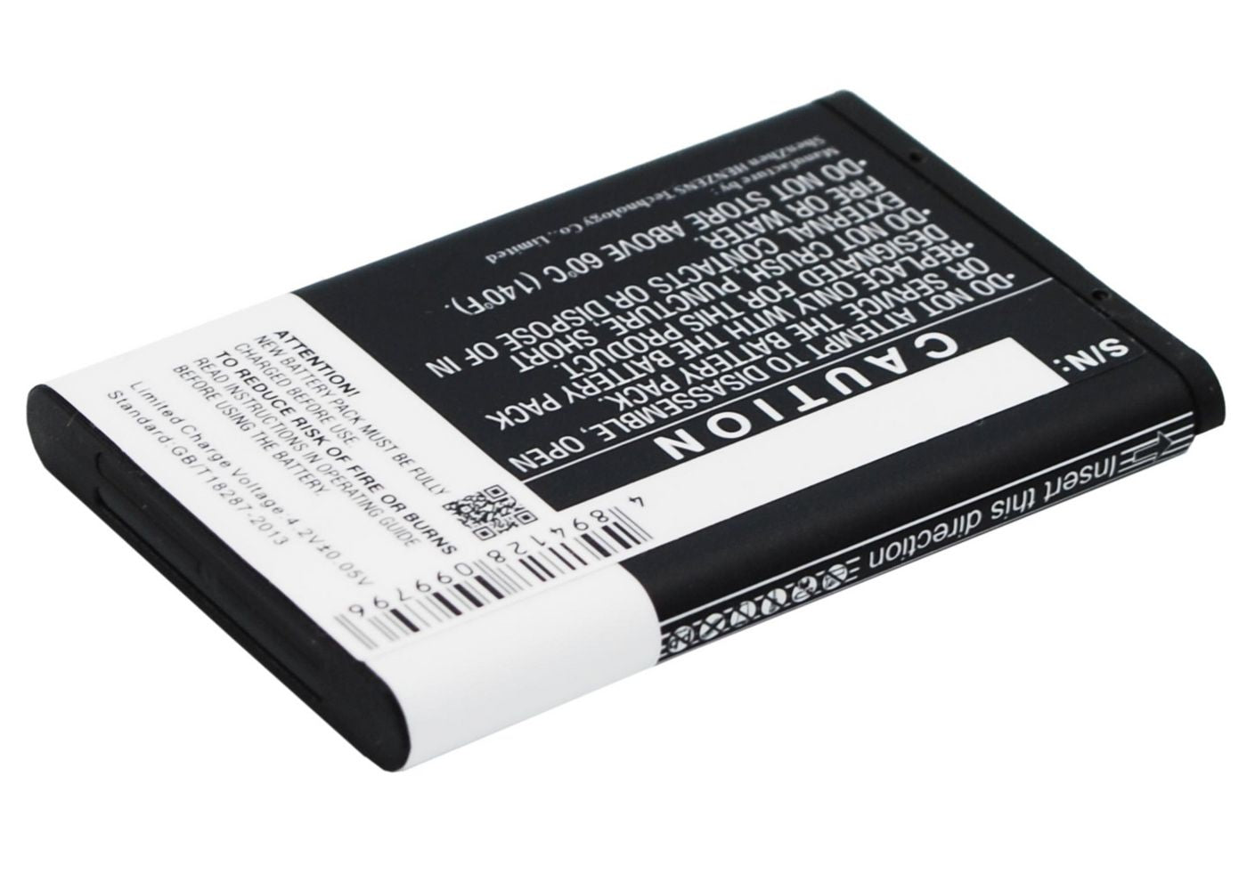 CoreParts Akku – LiPo, 3,7 V, 1200 mAh – für JCB Mobile – Schwarz