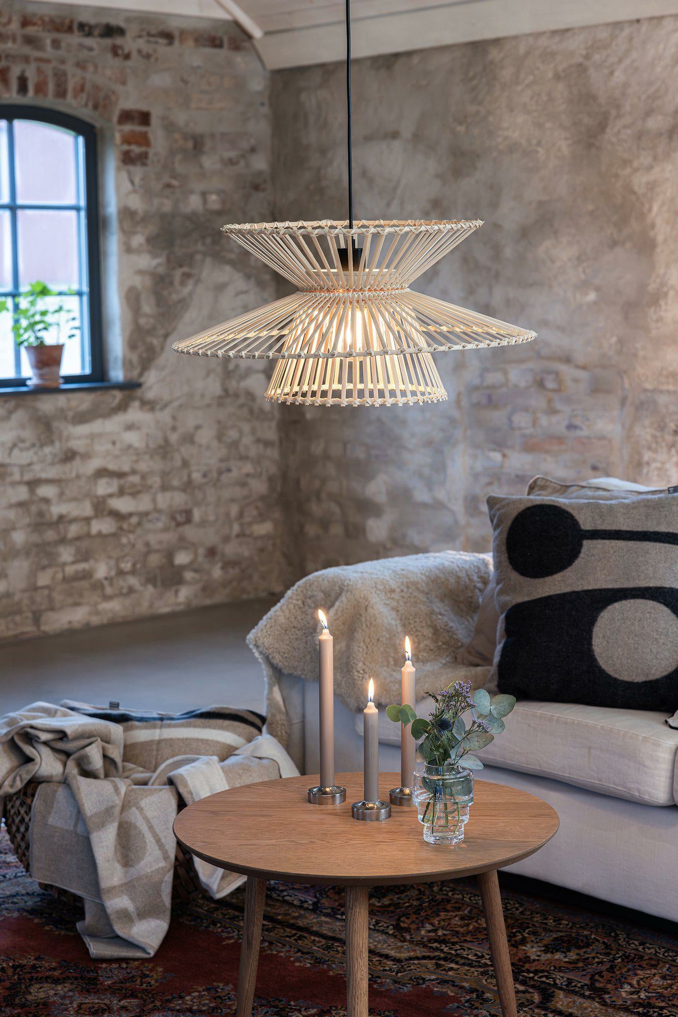 Markslöjd Pendelleuchte Duplici – Ø 57 × 27 cm, 40 W, Neutralweiss, natur/beige, E27, inkl. Leuchtmittel