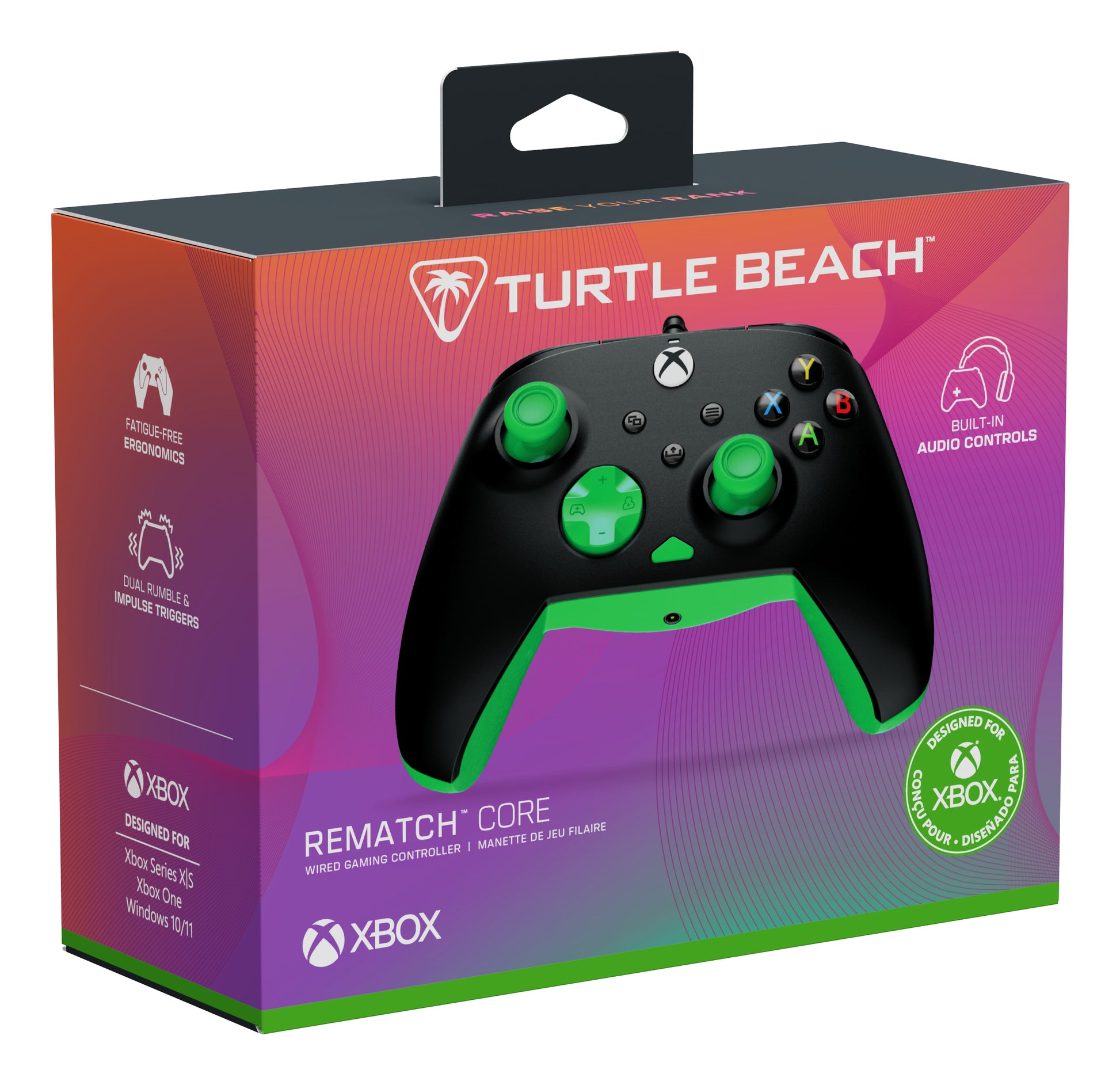 Turtle Beach Rematch Core – Gamepad – USB (kabelgebunden, USB-C), Impuls-Trigger, für Xbox & PC, Schwarz