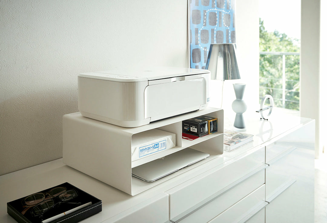 Yamazaki Regal, TOWER – freistehend – 2 Böden – 37 × 48 × 19 cm – weiss – Stahl