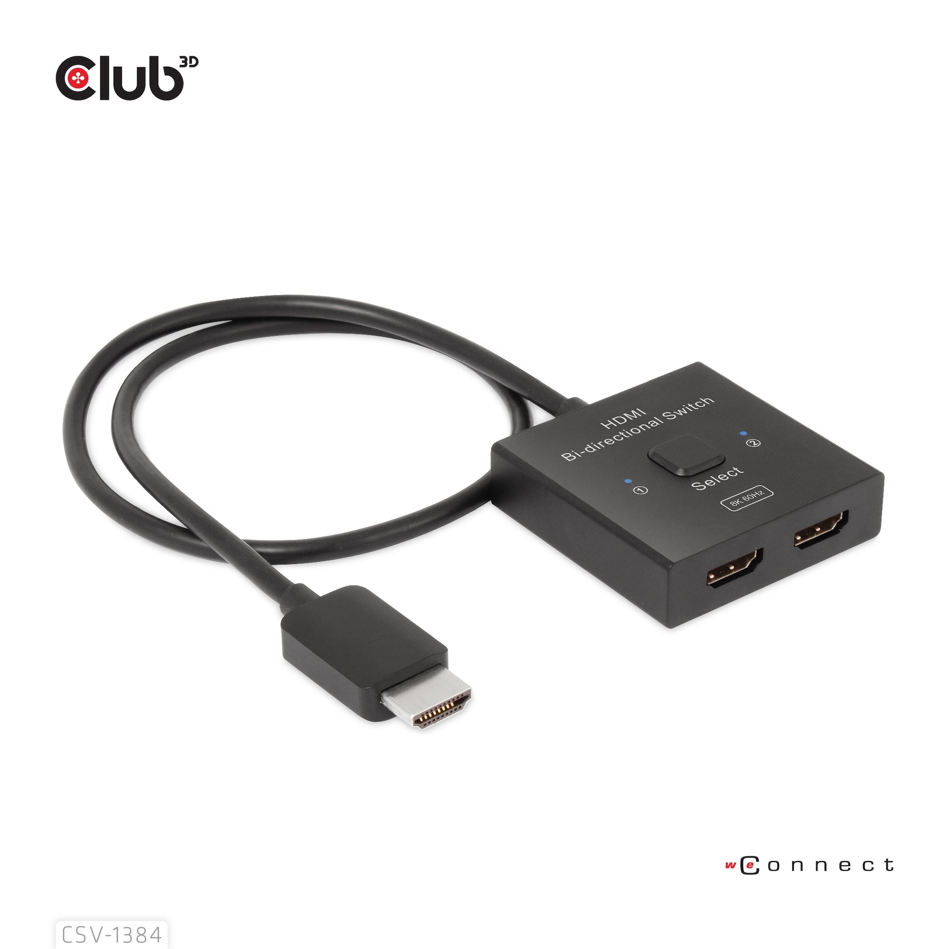 CLUB3D Club 3D CSV-1384 – HDMI Switch, 2×1, 8K@60 Hz