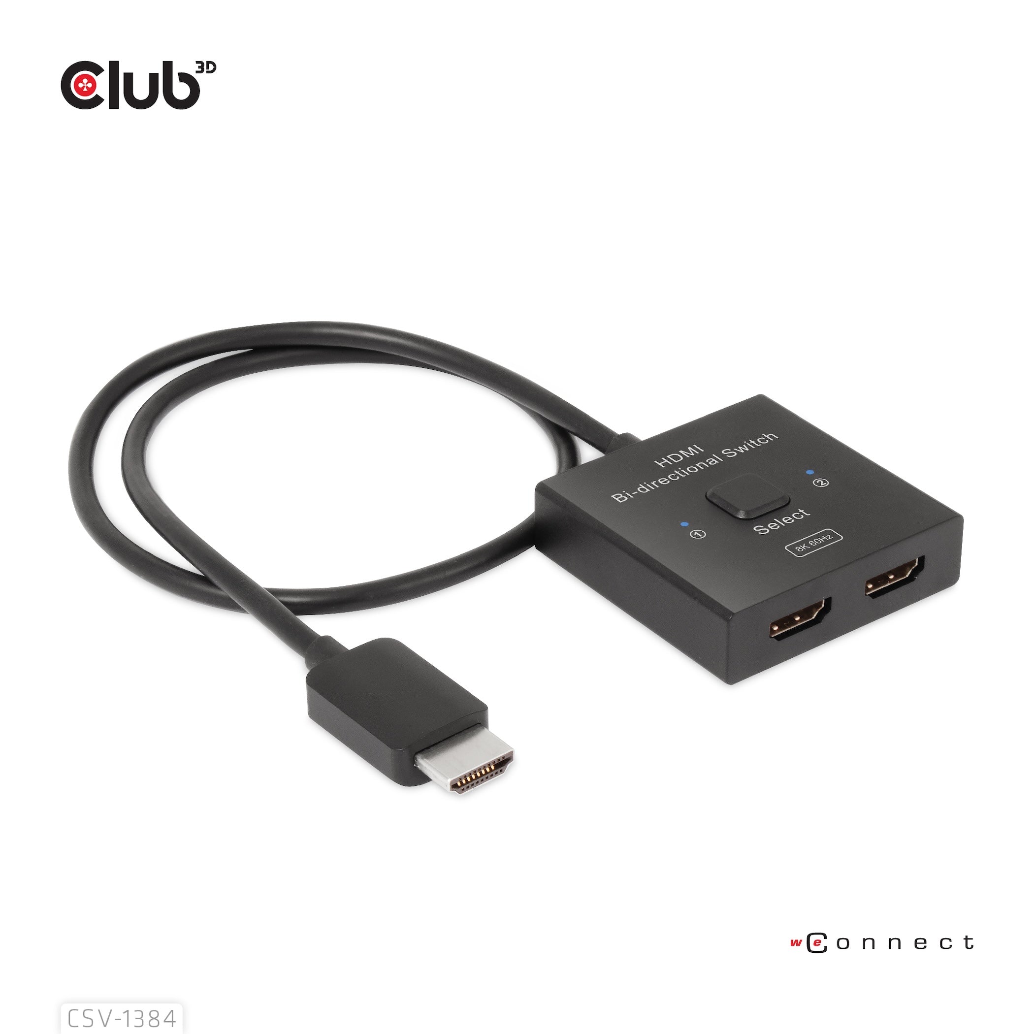 CLUB3D Club 3D CSV-1384 – HDMI Switch, 2×1, 8K@60 Hz
