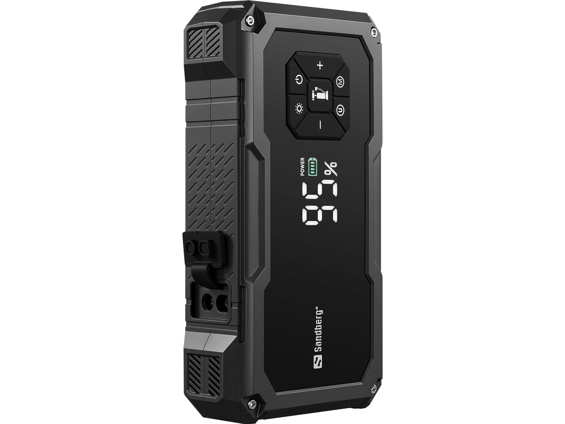 Sandberg TirePump Powerbank 10'000 mAh – integrierter Luftkompressor, Taschenlampe, schwarz