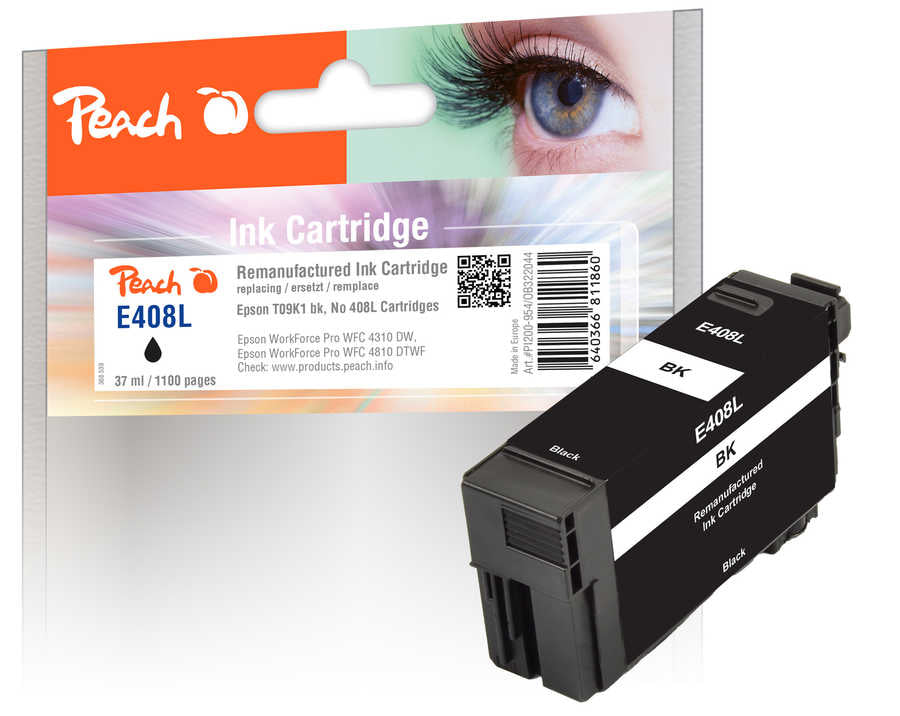Peach PI200-954 Schwarz Tintenpatrone (Kompatibel) – 2'200 Seiten – für Epson WorkForce Pro WFC 4310/4810