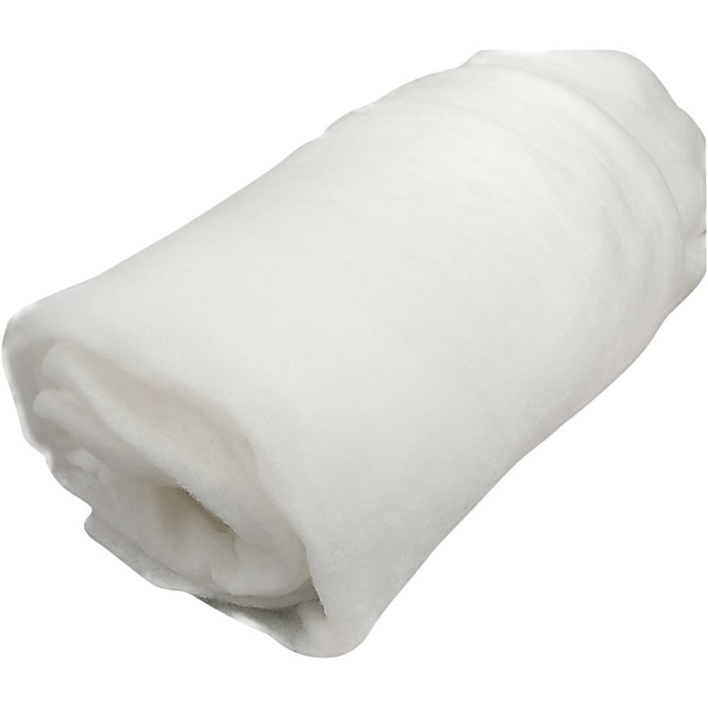 Creativ Company Füllvlies, Polyester, Weiss, 160 cm × 10 m, 6 mm, 1 Stk.