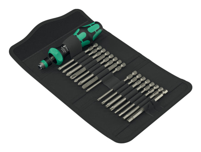 Wera Kraftform Kompakt 60 – Multi-Bit-Schraubenzieher-Set, 17-teilig, magnetisch, Tragetasche, 5051530001
