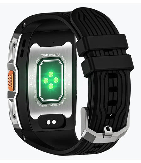 Kospet Tank X2 Ultra – Tauchcomputer-Smartwatch – 34 mm, Bluetooth, AMOLED, IP69K, Silber, Silikon