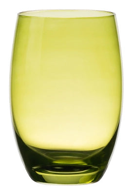 Lunasol Trinkglas Optima – 460 ml, Ø 8,3 cm, Kristallglas, Grün, spülmaschinenfest