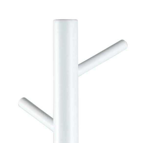 Actona Garderobenständer – 7 Haken, Gummibaumholz, Weiss, 51 × 45 × 176 cm