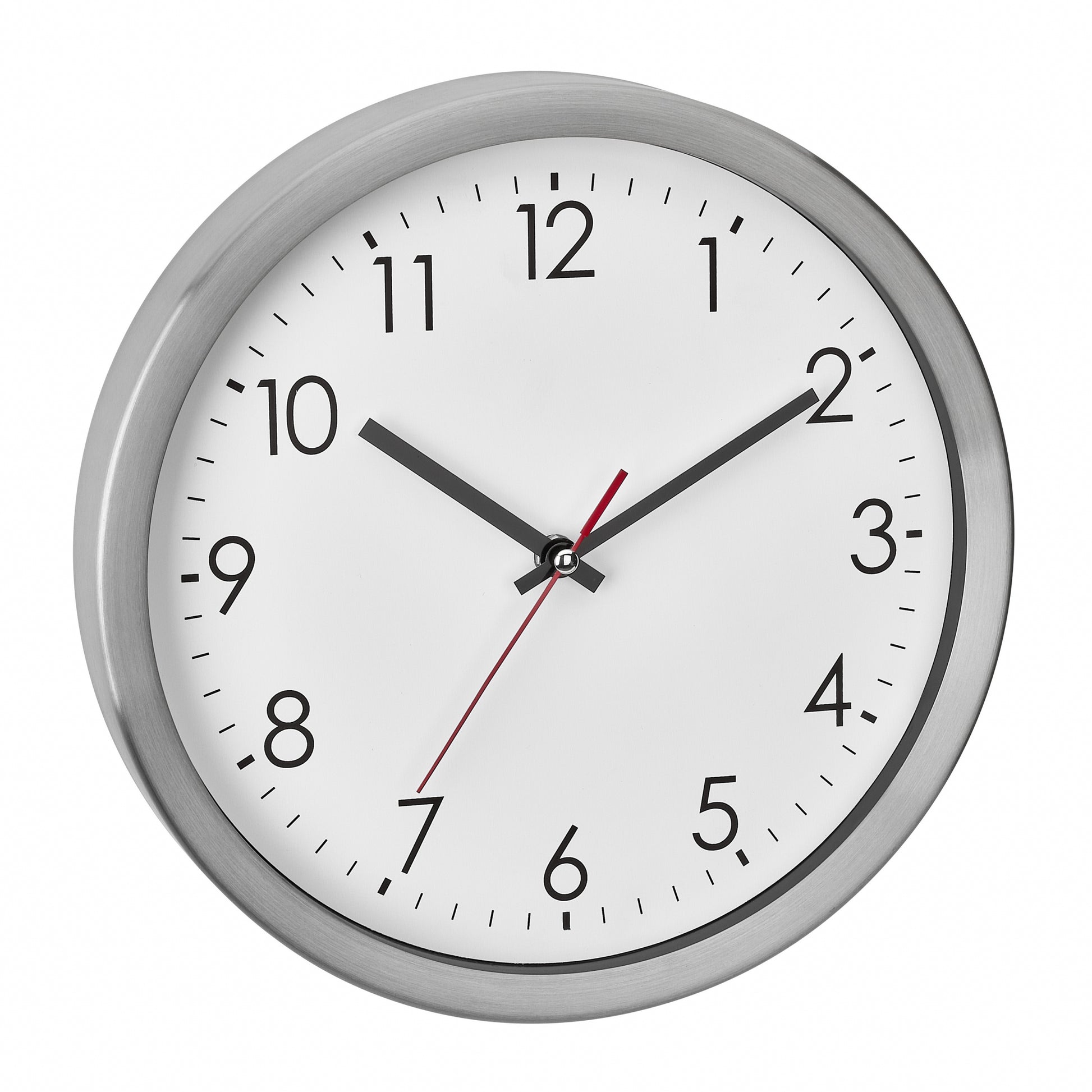 TFA-Dostmann TFA Dostmann Wanduhr – Analog, lautlos, Ø 30 cm, Silber, Edelstahl