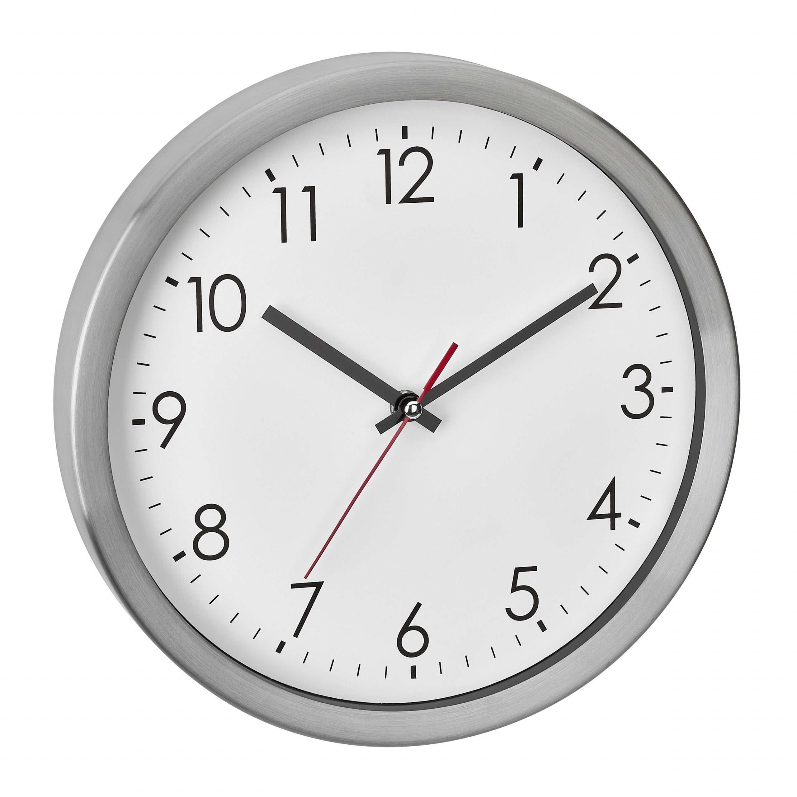 TFA-Dostmann TFA Dostmann Wanduhr – Analog, lautlos, Ø 30 cm, Silber, Edelstahl
