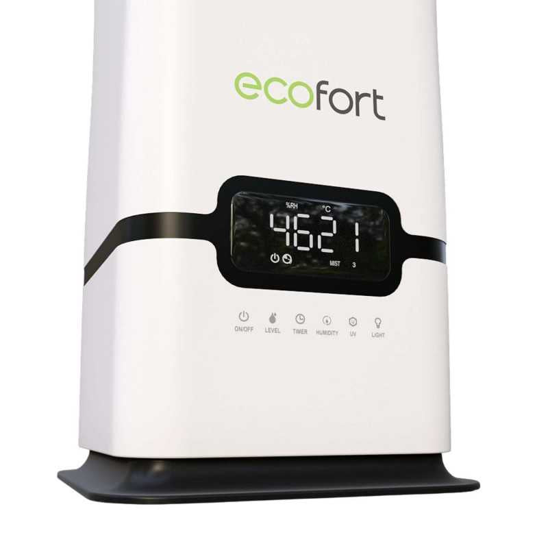 Ecofort ecoQ HumidAir U1500 Luftbefeuchter – Ultraschall, 1'500 ml/h, 16 l Tank, bis 200 m², Hygrostat