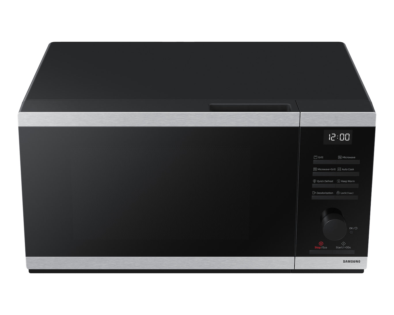 Samsung Grill-Mikrowelle MW4000D – 23 l, Keramikboden, 800 W – Schwarz/Edelstahl