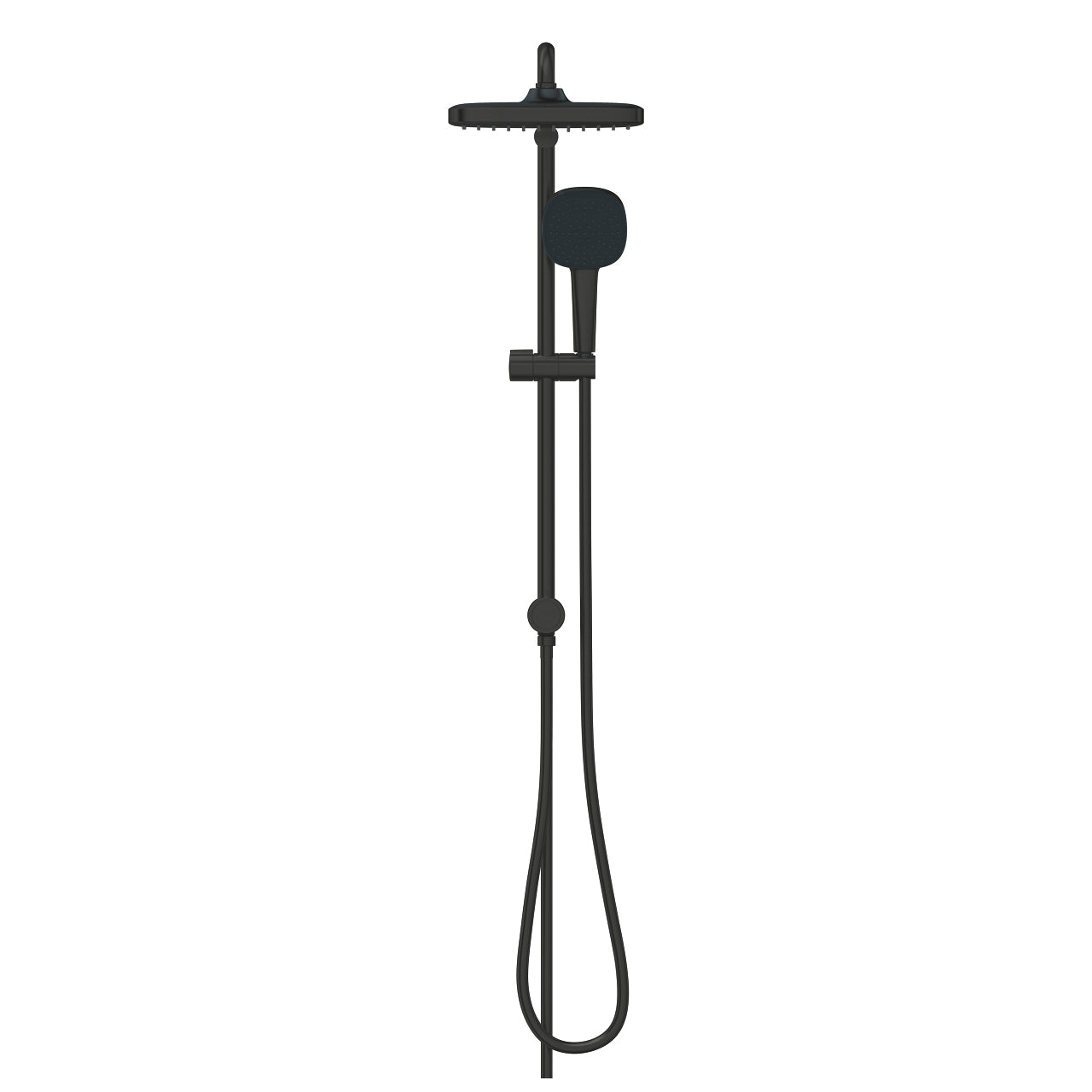 GROHE Duschsystem Vitalio – 25×39×73,6 cm, Messing, Schlauch 150 cm, Schwarz