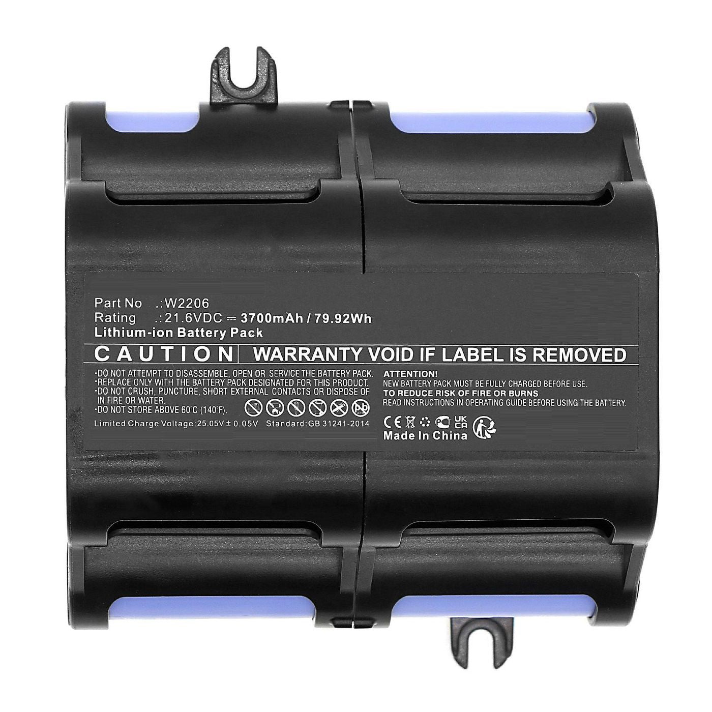 CoreParts Akku 21,6 V 3700 mAh 79,92 Wh – für Dreame Staubsauger