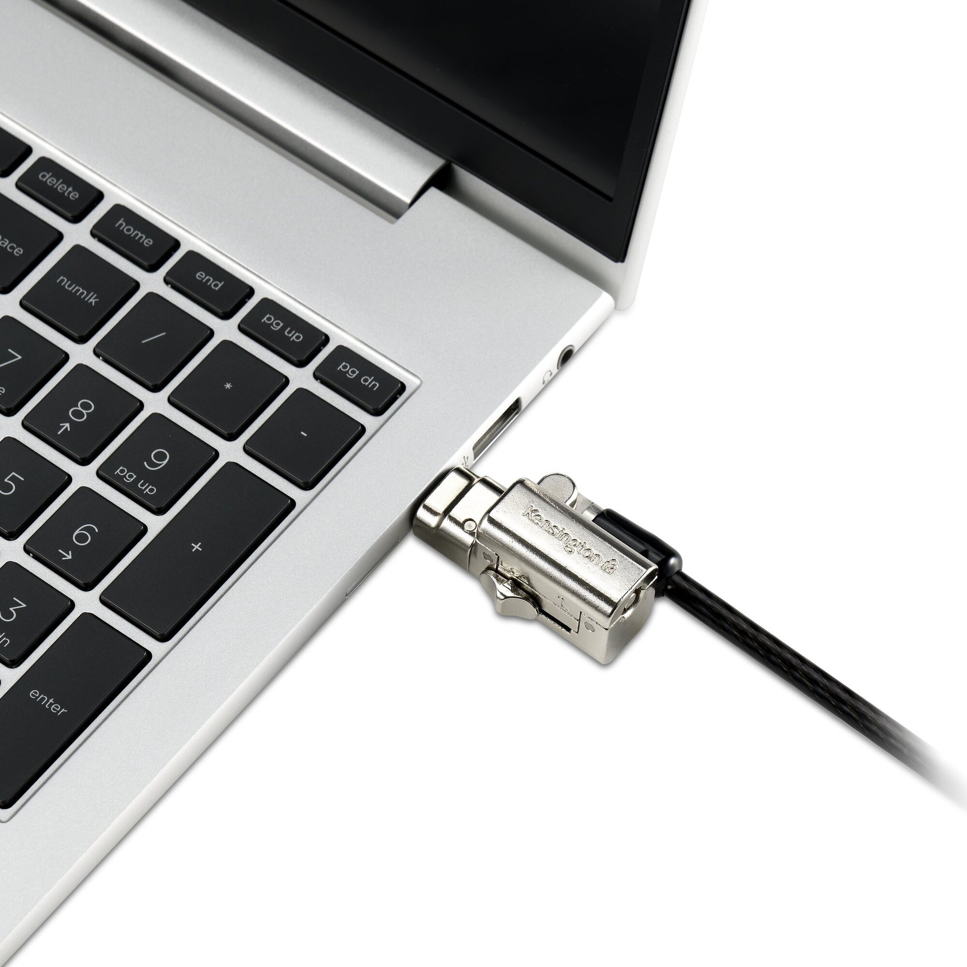 Kensington Universelles 3-in-1 2.0 Kabelschloss für Laptops mit Kensington-Slot – 1,8 m – Schlüssel