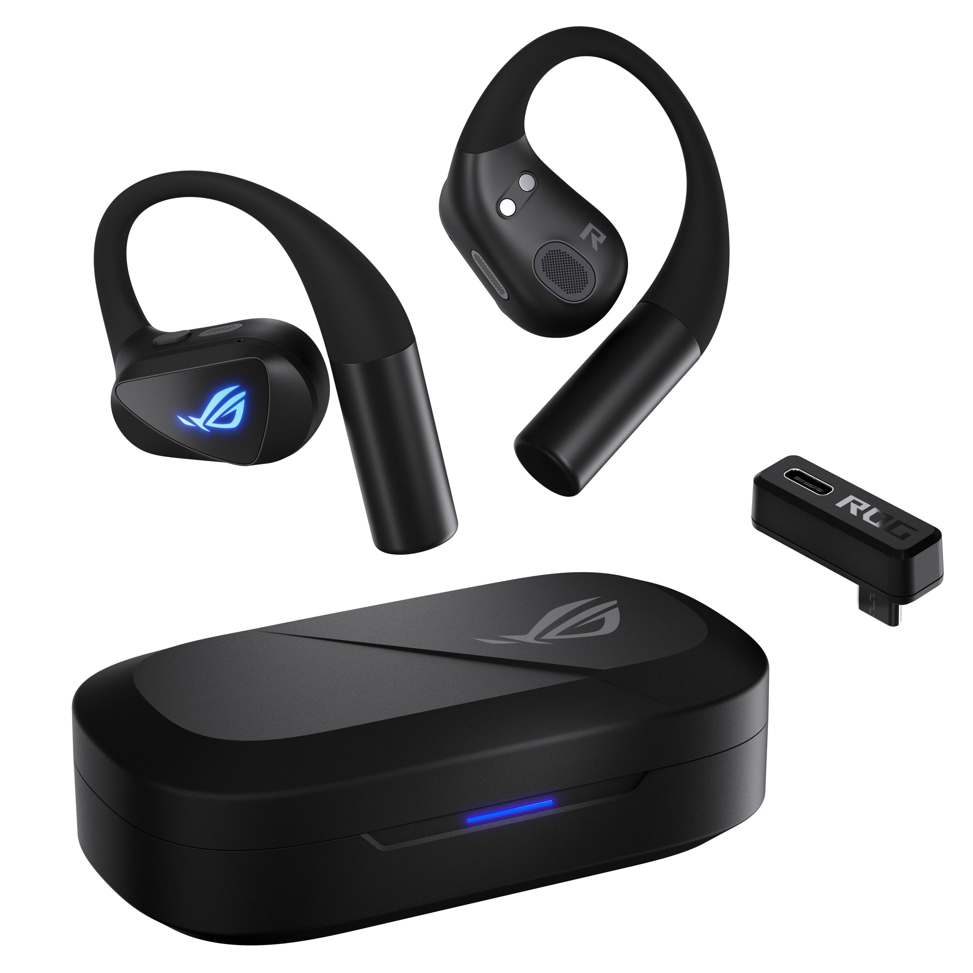 ASUS ROG Cetra Open Wireless Ohrbügel True Wireless – mit USB-C-Dongle, Schwarz, BT 6.0