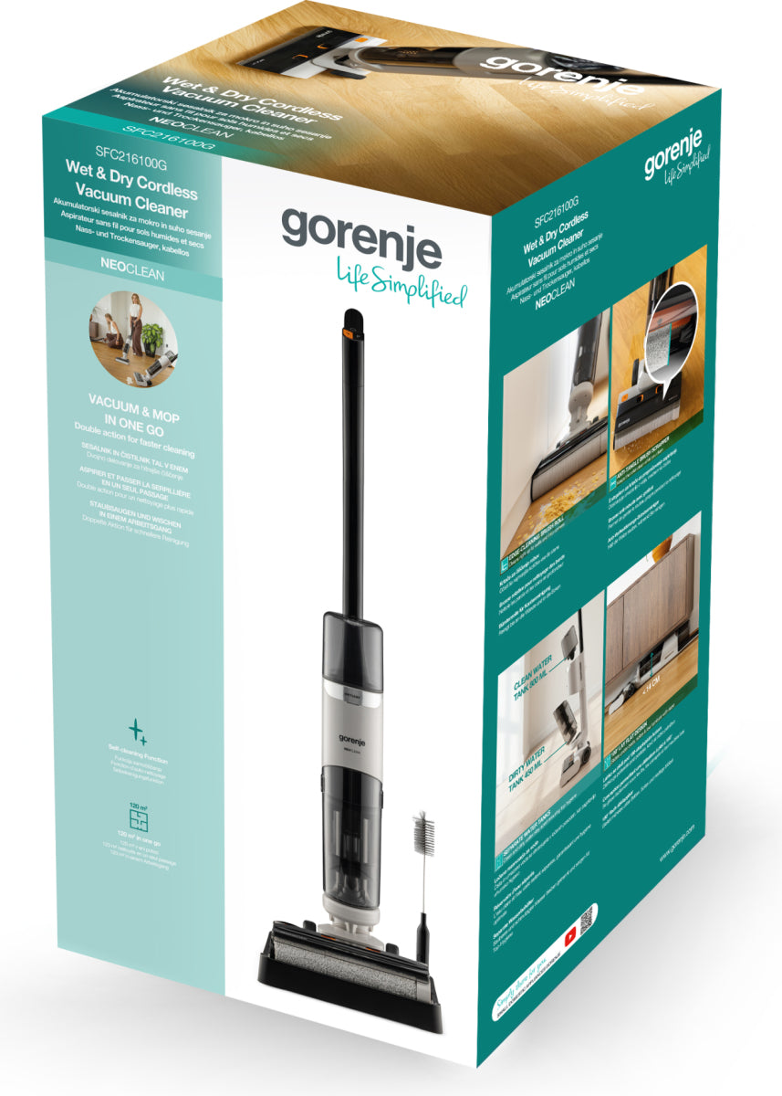 Gorenje Waschsauger SFC216100G NEOCLEAN, mit Wischfunktion – 180 W, 0,80/0,45 l