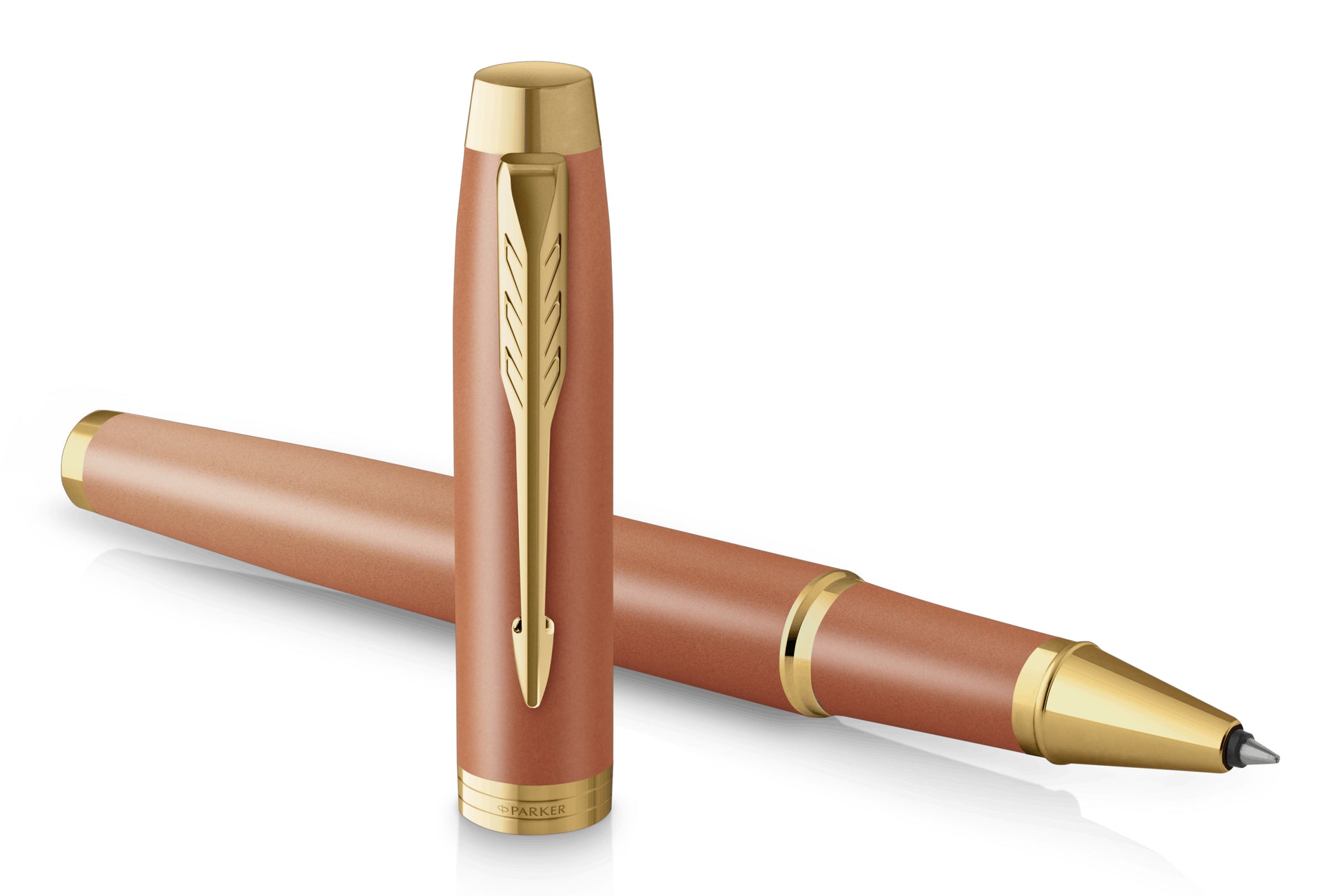 Parker IM Rituals – Tintenroller, 0,5 mm, Schwarz, Drehmechanik, Messing (Lack), Orange