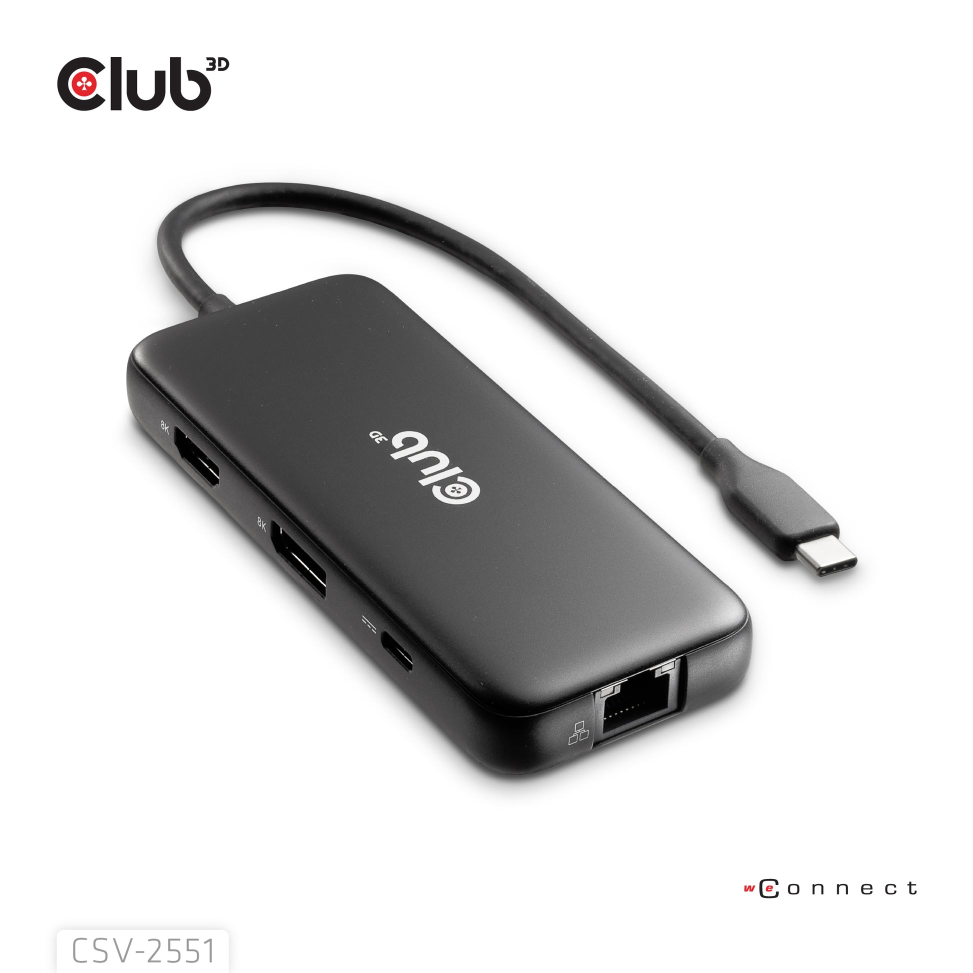 CLUB3D Club 3D Multiport-Adapter – USB-C, DP/HDMI, USB-A, 100 W PD, für Windows/Mac