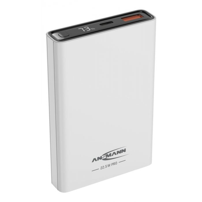 Ansmann PB320PD Powerbank 10'000 mAh – 22,5 W PD, 1× USB-C, 1× USB-A, weiss