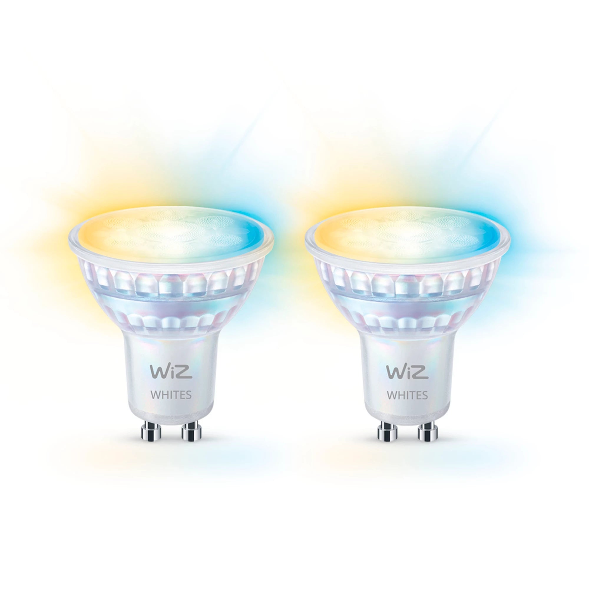 WiZ Smart-Leuchtmittel – 2er Pack, GU10, 345 lm, 4,7 W, 2700–6500 K, dimmbar, WiFi/BT, für WiZ/Matter, Weiss