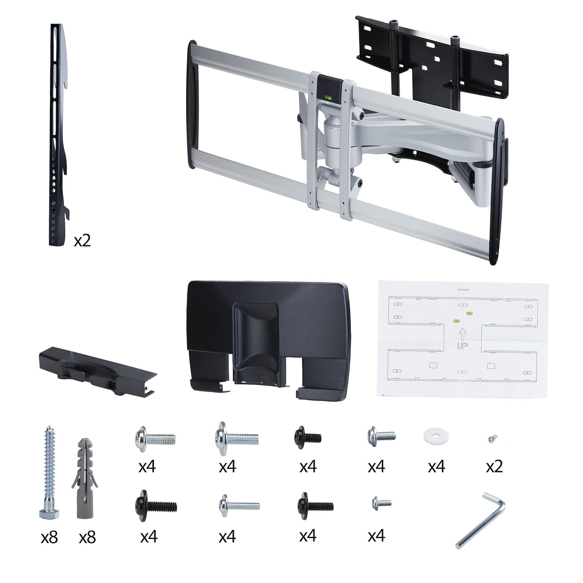 StarTech.com Wandhalterung – Vollbeweglich – 32–100" – VESA 200×200–800×500 – bis 85 kg – 100AP1-TV-WALL-MOUNT
