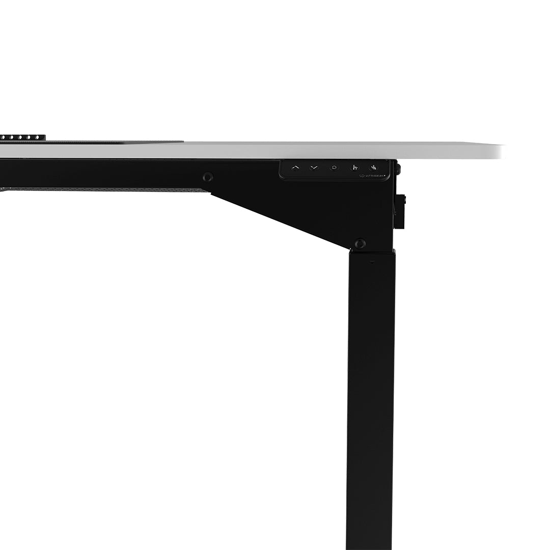 Ultradesk Uplift Gaming-Tisch – 160 × 75 cm, höhenverstellbar, weiss/schwarz, Stahl