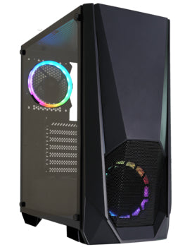 Xilence Xilent Blast X505.ARGB – PC-Gehäuse (Midi-Tower), Schwarz, 2×ARGB Lüfter, 2×USB 3.0, GPU bis 315 mm
