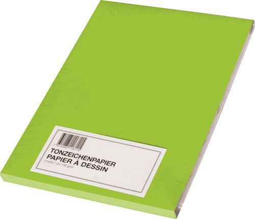 Papyrus Tonzeichenpapier – A3, 130 g/m², grün, matt, 100 Blatt, für Tinten, Pastell, Farbe auf Wasserbasis