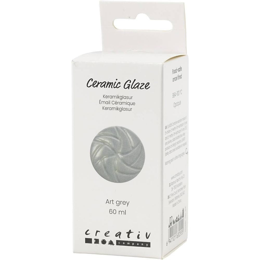 Creativ Company Keramikglasur – Grau – 60 ml – für Keramik