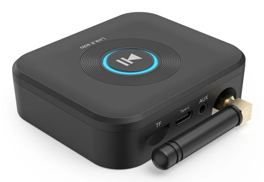 Hama Link.it solo – Bluetooth Audio-Empfänger – 3,5 mm – Bluetooth 5.3, 50 m – USB-C – schwarz