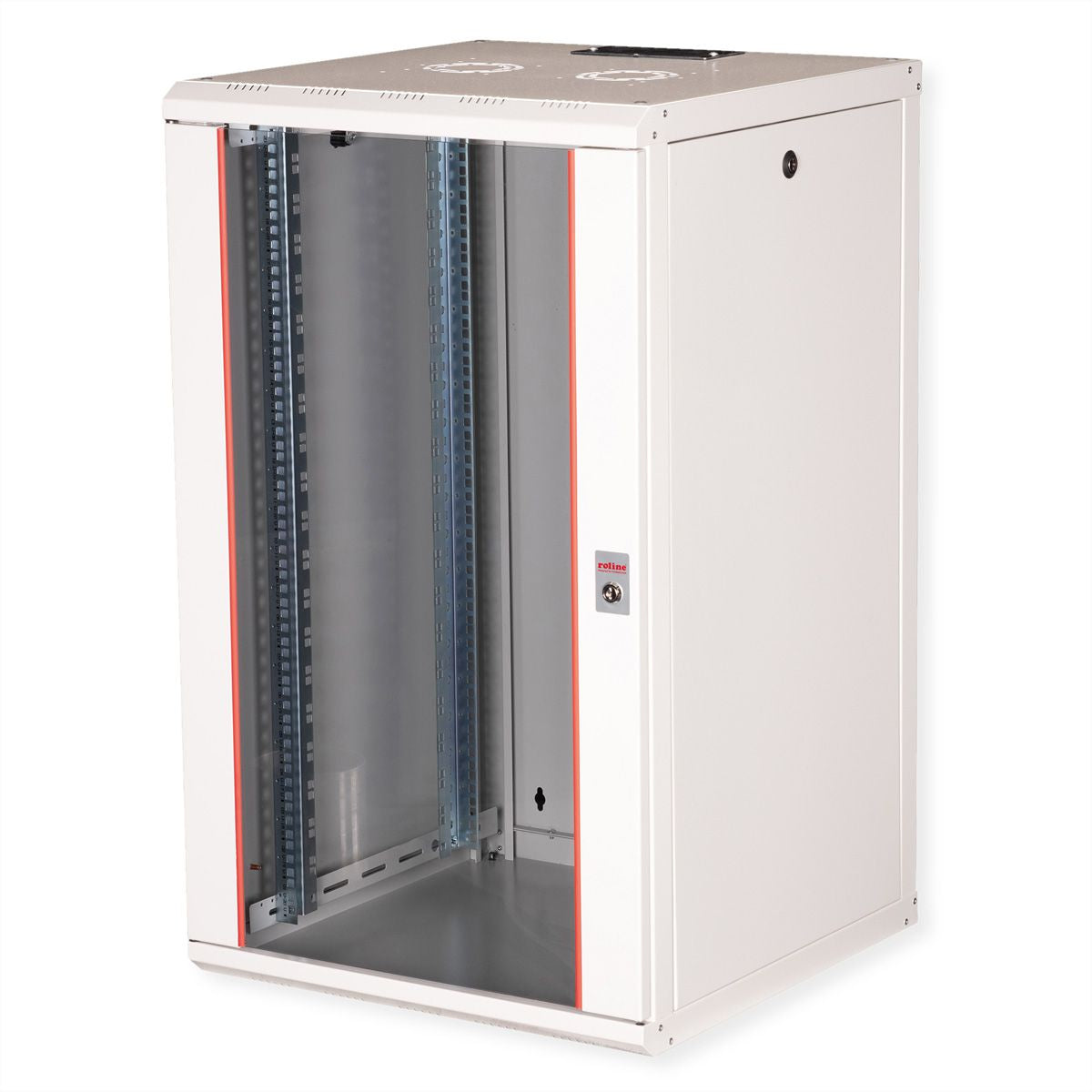 ROLINE Pro – 19" Wandverteiler 20U, IP20, abschliessbar, 600 × 600 × 996 mm, lichtgrau, Stahl