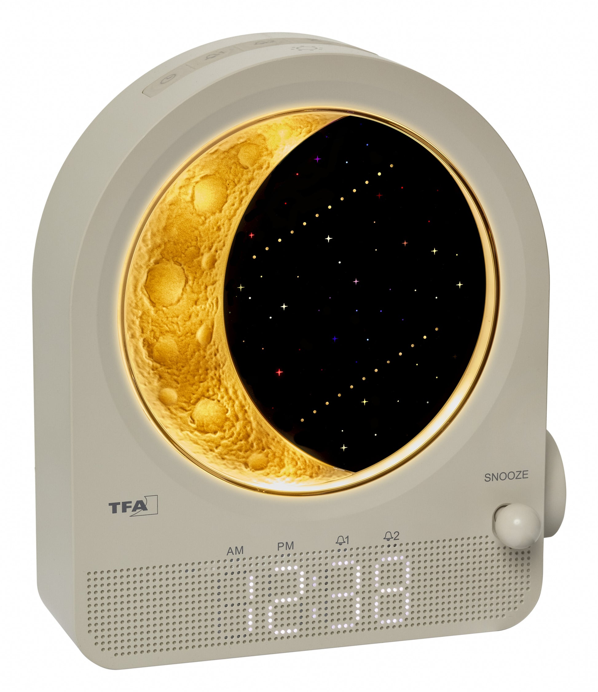 TFA-Dostmann TFA Dostmann Lichtwecker – digital – 16,0 × 18,4 × 6,9 cm, hellgrau, USB, Schlummerfunktion