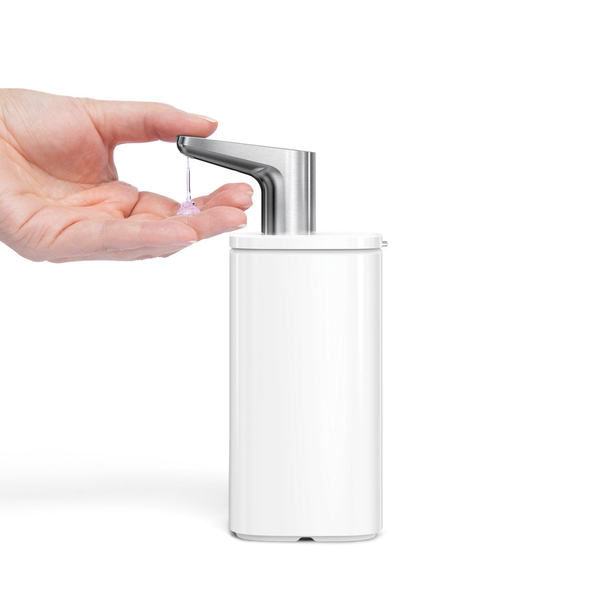 Simplehuman KT1193 Seifenspender – Edelstahl, Weiss, 295 ml
