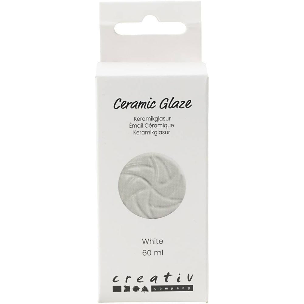 Creativ Company Keramikglasur – Weiss – 60 ml – für Keramik