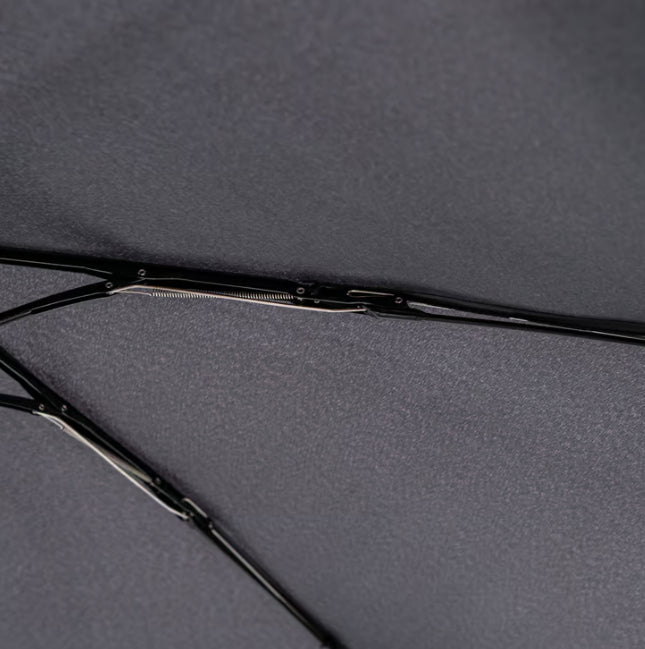 Knirps Taschenschirm U.200 HeatShield – Auf/Zu-Automatik, Ø 95 cm, L 26 cm – schwarz – windfest, UV-Schutz 50+