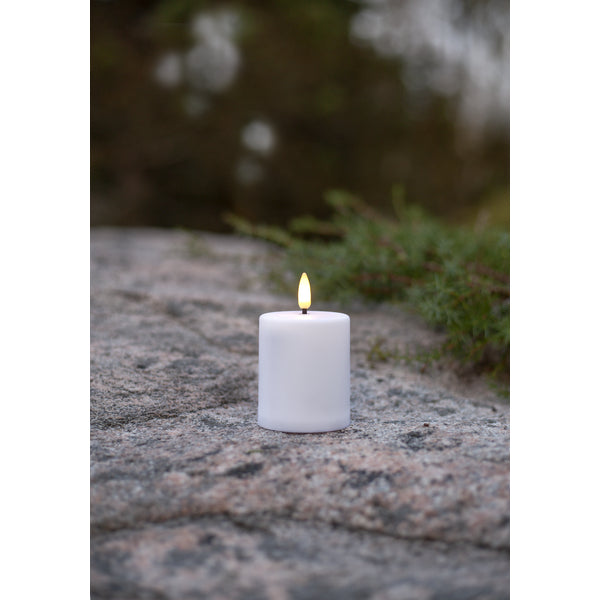 Star Trading LED-Teelicht Aussen Paula – 10 cm, 0,02 W, Warmweiss, Batteriebetrieb, Timer, Weiss