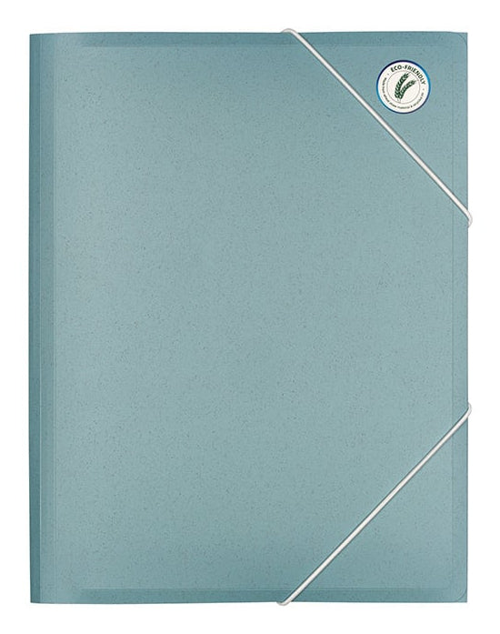 Kolma Sammelmappe für A4, Weizenstroh, Blau, mit Gummizug