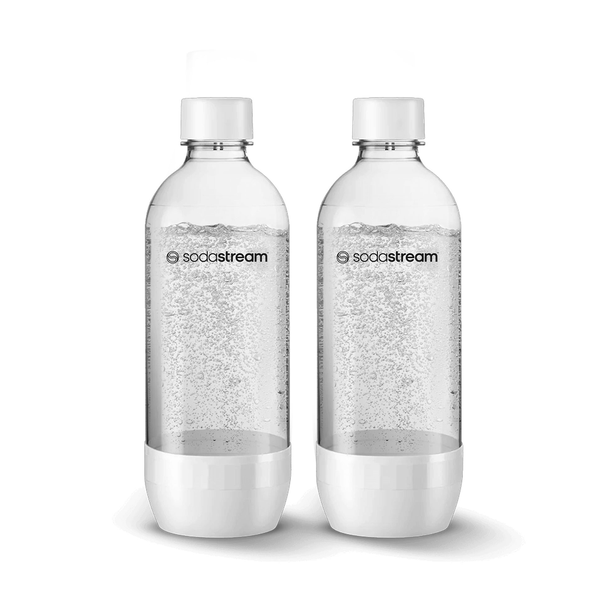 SodaStream Flasche Regular 1 l – für Wassersprudler, 2 Stk., Kunststoff, Weiss