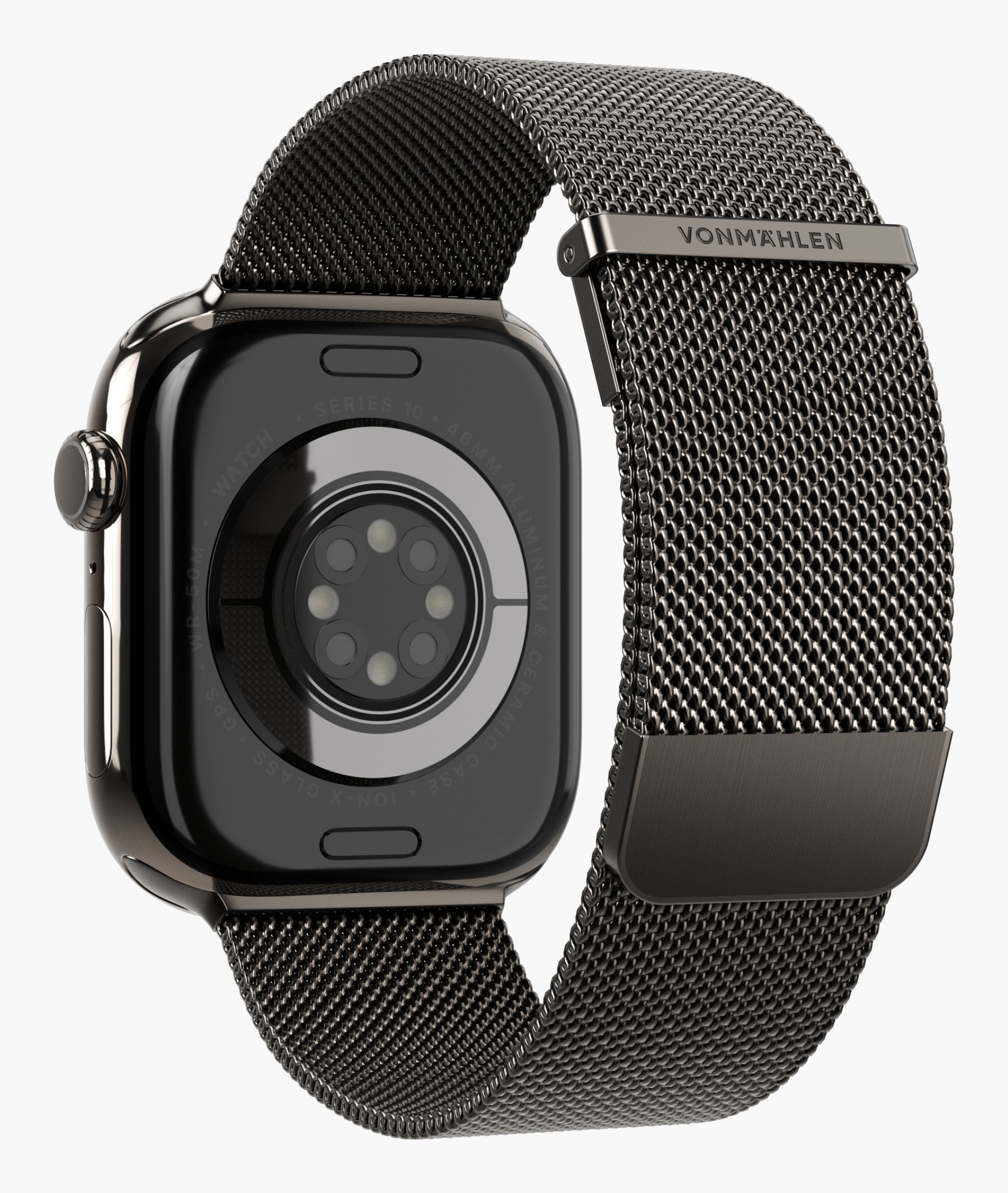 Vonmählen Milanese Loop 2 – Armband – für Apple Watch (diverse Grössen), Granitgrau, Einheitsgrösse, Edelstahl