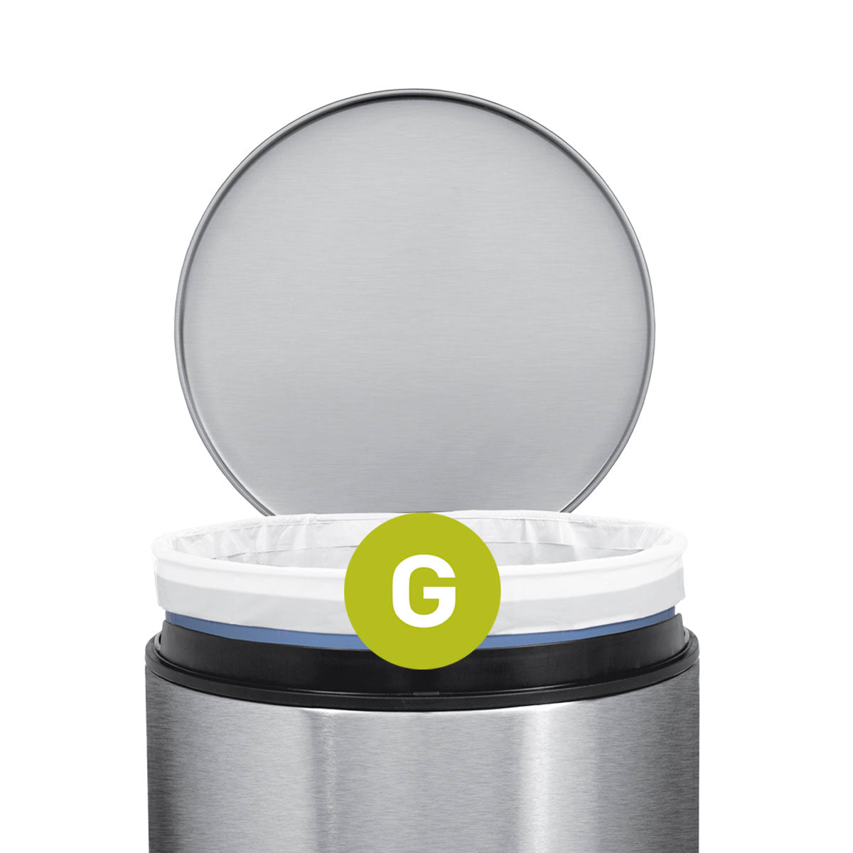 simplehuman Kehrichtsack für Code G – 30 l, mit Zugband, PE, Weiss, 708 × 444 mm, 100 Stk